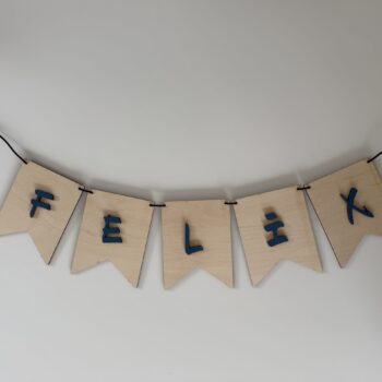 Houten slinger vaandel 3D